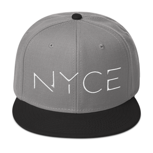 White Thread NYCE Snapback Hat